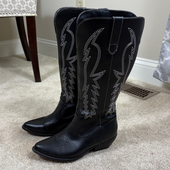 Soda Black Western Boots - Picture 1 of 8